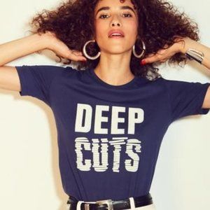 "Deep Cuts" Monogram navy cotton t-shirt